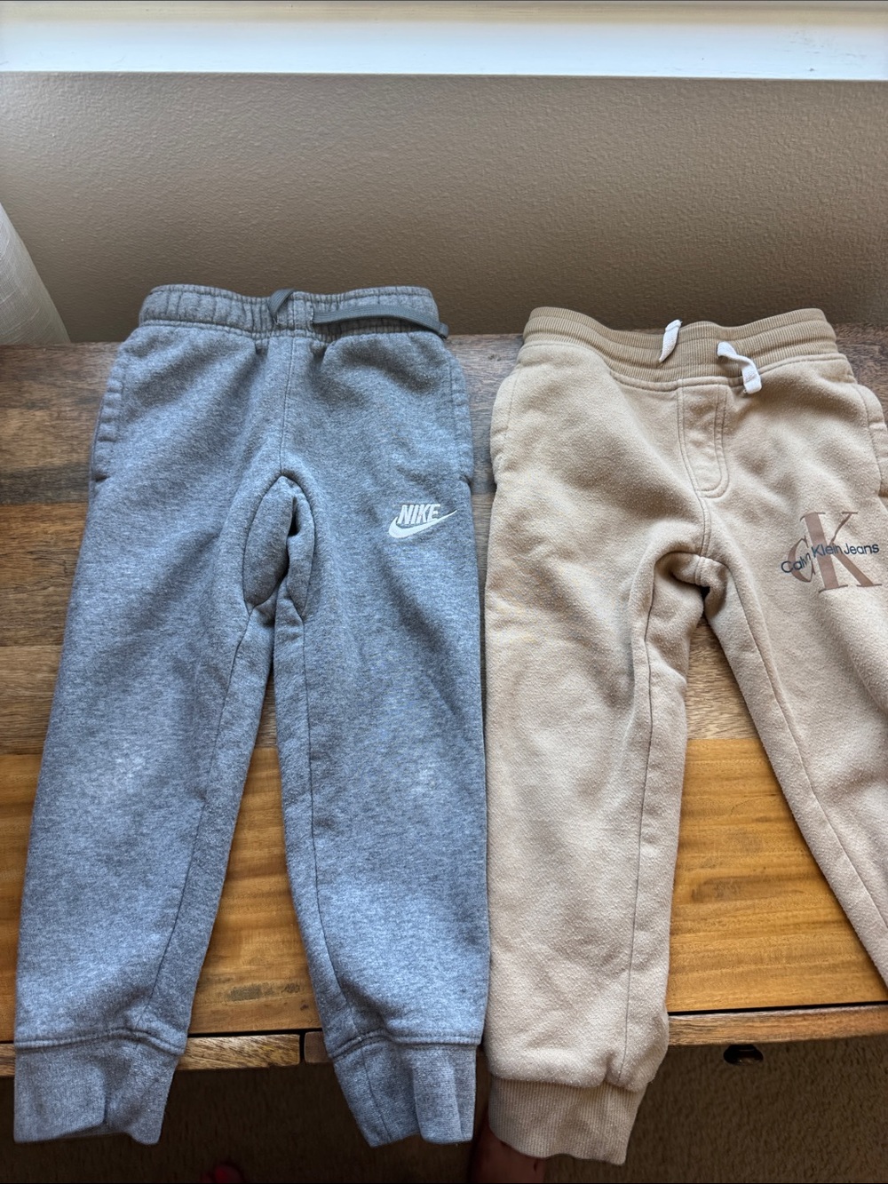Nike Kids Gray Sweatpants with White Logo